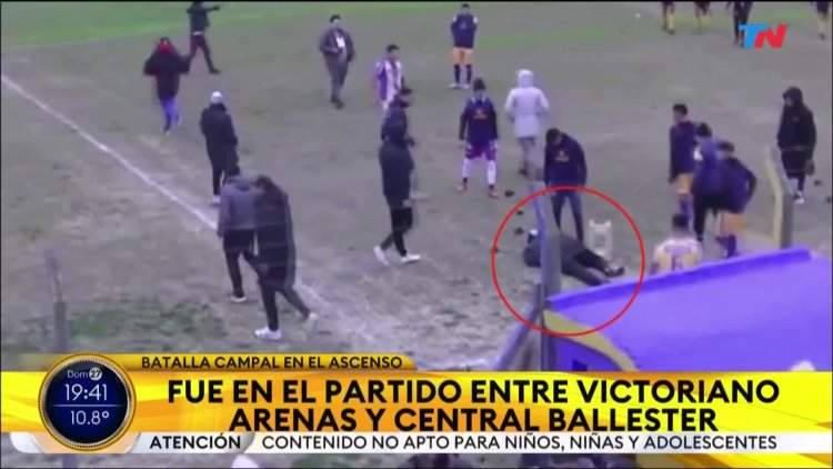 Agredieron a Luis Ventura durante una batalla campal en un partido de Victoriano Arenas