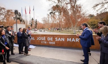 Orrego inauguró una transformación clave en el Parque de Mayo en homenaje a San Martín
