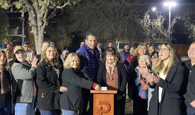En Pocito inauguraron, luminarias LED en barrio Santa Rita