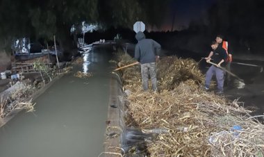 Hidráulica trabaja en contrarrestar los efectos del Zonda en la red de riego