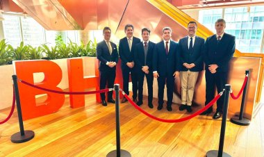 Orrego se reunió con autoridades de BHP y Vicuña en Adelaida