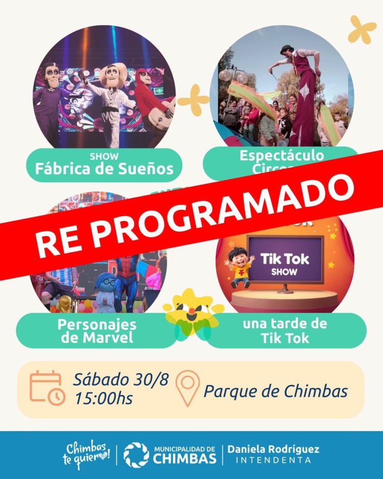 Suspenden el festejo del Gran Chocolate por el Día del Niño en Chimbas por mal clima