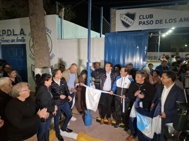 Inauguraron la remodelación del frente del Club Paso de Los Andes en Albardón