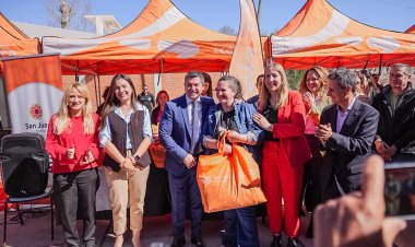 Orrego recorrió un nuevo operativo San Juan Cerca en Pocito