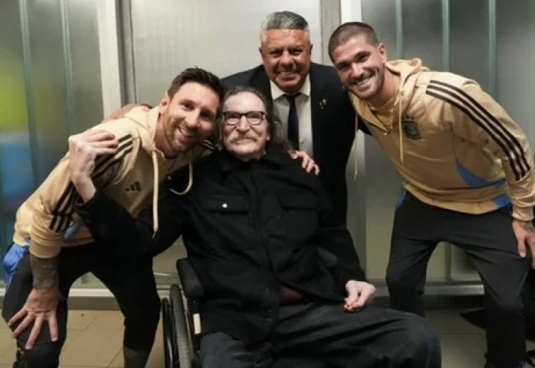 El encuentro entre Charly García, Leo Messi, Rodrigo de Paul y "Chiqui" Tapia