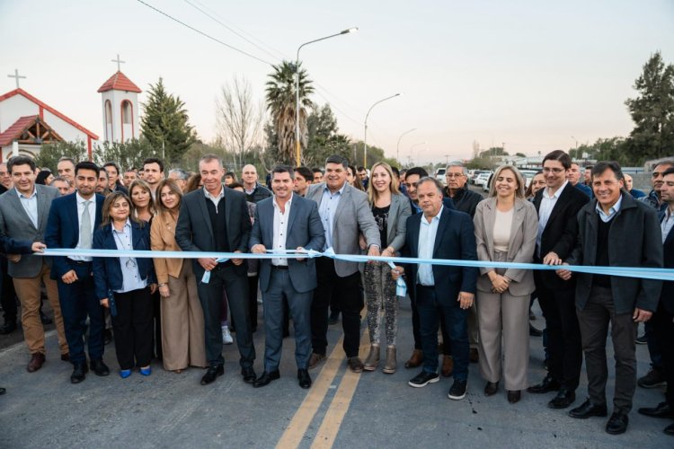 Orrego inauguró la repavimentación de la Ruta Nacional 153, estratégica para el desarrollo regional y anunció iluminación para la zona