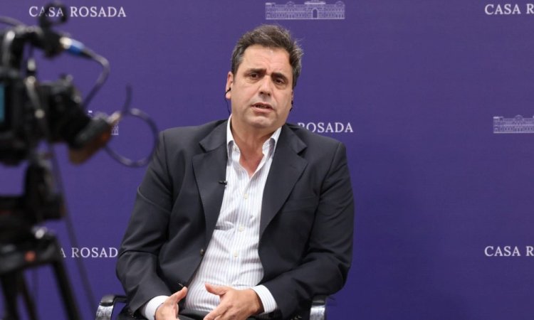 Lisandro Catalán, ministro del Interior, llega a San Juan