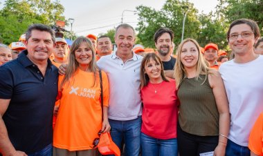 Orrego y los candidatos del Frente X San Juan recorrieron Capital, instando a los sanjuaninos a ir a votar este domingo
