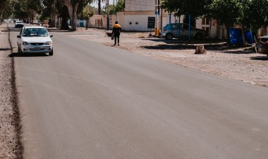 Finalizó la repavimentación de una importante calle en Rawson