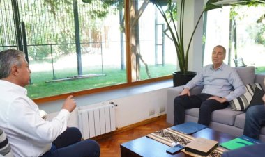 Diego Santilli visitó al gobernador de Neuquén Rolando Figueroa