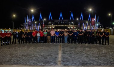 Detalle del simulacro integral de evacuación para la Fiesta Nacional del Sol
