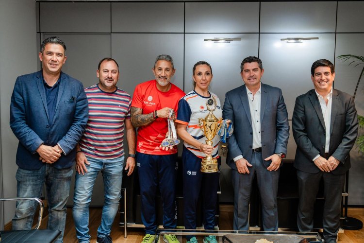 Orrego recibió a los "embajadores deportivos" sanjuaninos tras sus triunfos nacionales y mundiales