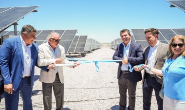 Orrego participó de la inauguración del parque fotovoltaico en Caleras San Juan