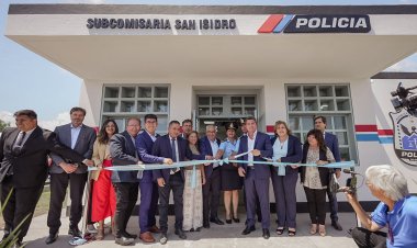 Orrego inauguró una nueva subcomisaría en Villa San Isidro, San Martín