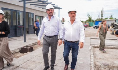 El gobernador recorrió el avance de obra del Centro Integrador Comunitario de Marquesado