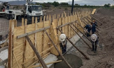 Supervisan obras en el Canal Albardón tras la crecida