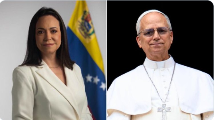 El papa León XIV recibió en el Vaticano a María Corina Machado