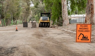 Vialidad llegó con obras de pavimentación urbana al departamento Jáchal