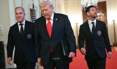 Messi entró junto a Donald Trump en la Casa Blanca