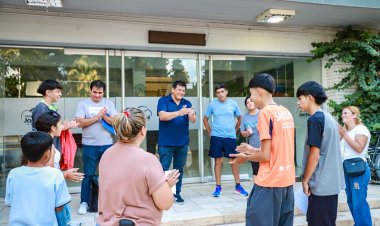 Matias Espejo despidió a la delegación Jachalera que competirá en el Argentino de Ciclismo.
