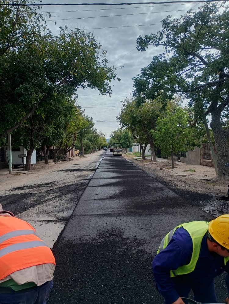 La provincia avanza con el Plan de Pavimentación Urbana en Caucete