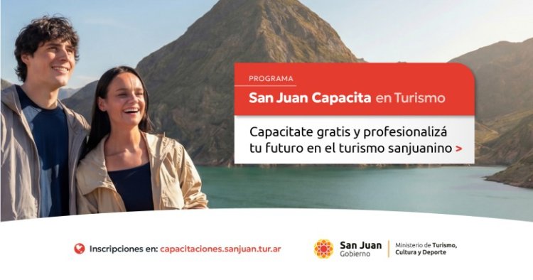 El programa San Juan Capacita en Turismo ofrecerá más de 20 talleres gratuitos
