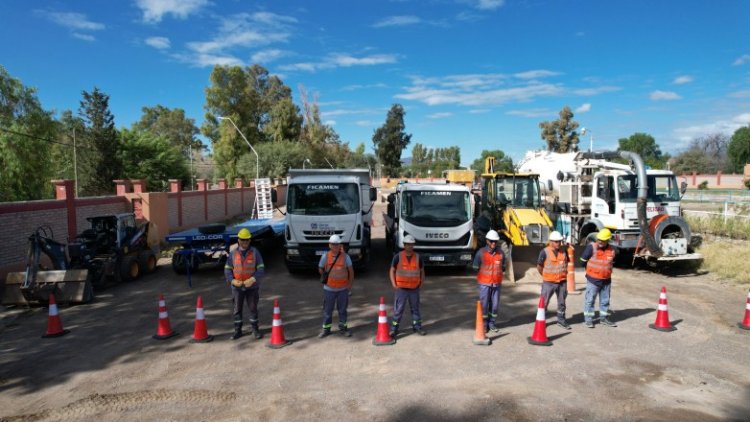 Con nueva maquinaria y base operativa, Obras Sanitarias mejora el servicio en el norte de San Juan