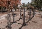 El nuevo puente del lago del Parque de Mayo empieza a tomar forma