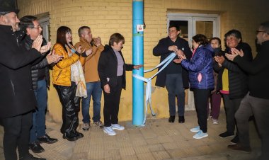 Jáchal inauguró obra de pavimentación e iluminación LED en calles Sarmiento y Rawson