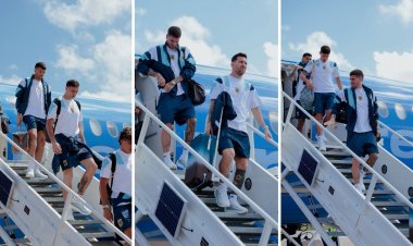 La Selección argentina llegó a Dallas en la previa del partido ante Austria