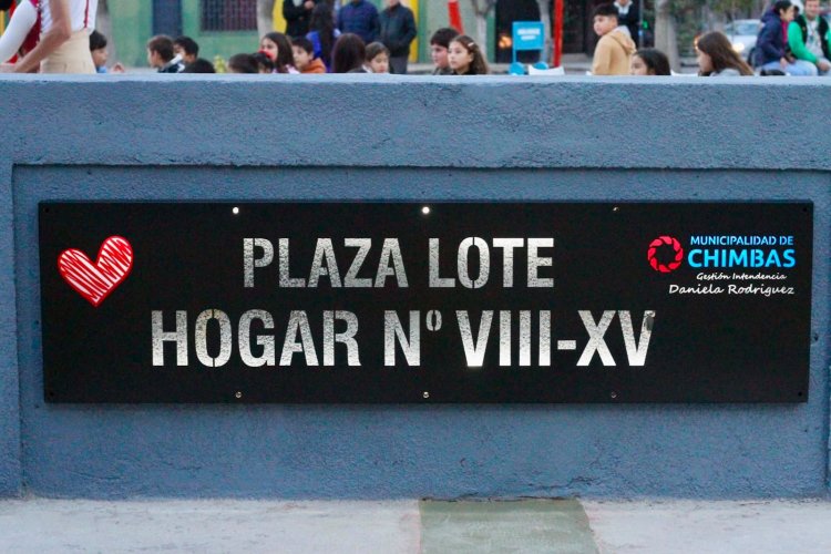 Chimbas inauguró la nueva plaza de los lotes hogares N 8 Y 15