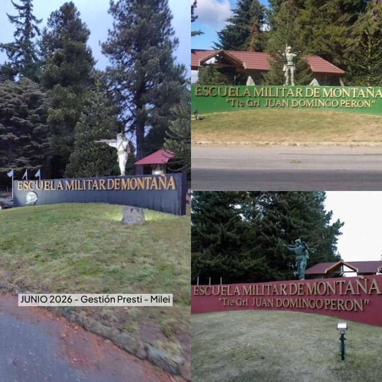 Retiran el nombre de Perón de la Escuela Militar de Montaña y estalló la polémica