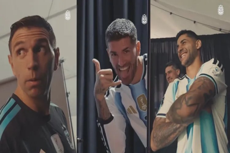 Así fue la sesión de fotos de la Selección Argentina antes del debut
