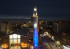La Ciudad desplegó una gran bandera  en la previa de la final del Mundial