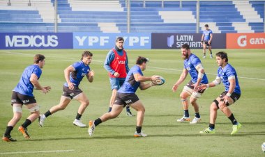 Los Pumas realizaron su primer entrenamiento en San Juan de cara al duelo con Gales