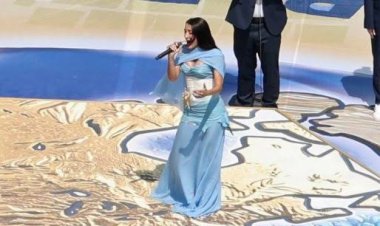 El impactante look de María Becerra para cantar el Himno en la final del Mundial 2026