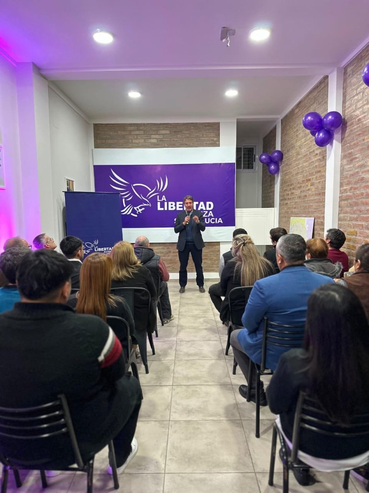 José Peluc consolida el crecimiento de La Libertad Avanza con otra sede en San Juan, en este caso en Santa Lucía