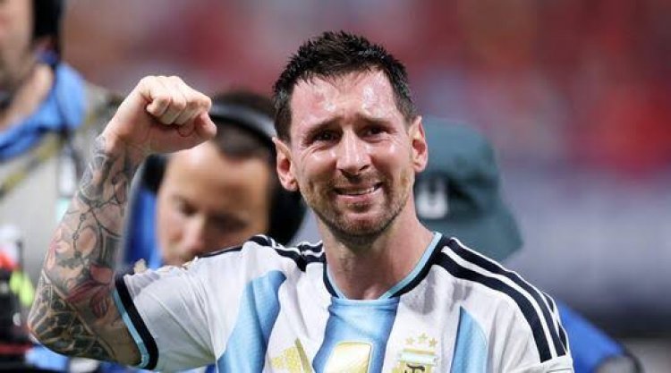 Las lágrimas de Messi tras la derrota ante España