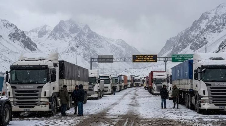 Más de 1.500 camiones permanecen varados en Mendoza