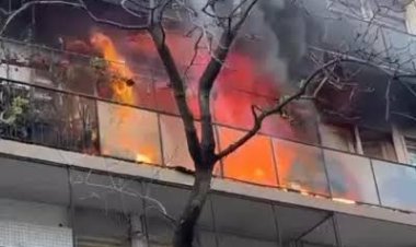 Se incendió un edificio vecino al de Cristina Kirchner