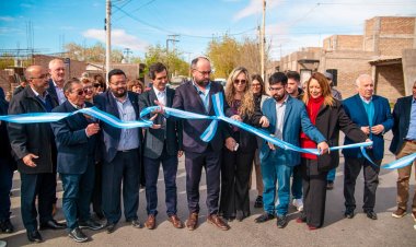 Rivadavia suma nuevas obras en el marco de su 118° aniversario: se inauguró el pavimento de Posta del Ángel y calle Salinas