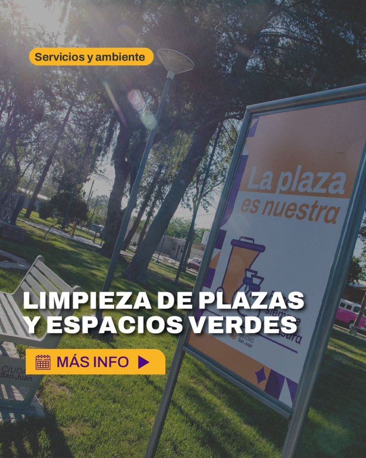 La Ciudad continúa con el mantenimiento de plazas y espacios verdes en el sector sur