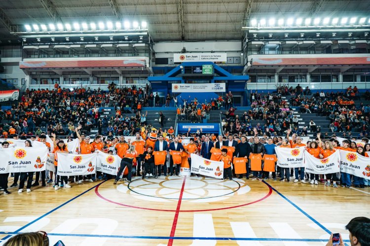 El gobernador Orrego encabezó el lanzamiento de la etapa final de los Juegos Deportivos Provinciales Evita en San Juan