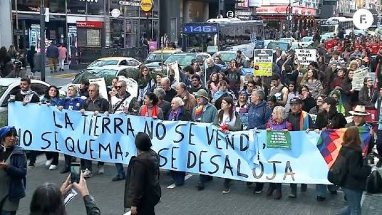 En San Juan marcharon contra el proyecto de Ley de Tierras