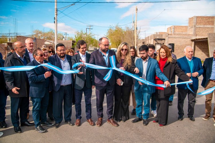 Rivadavia suma nuevas obras en el marco de su 118° aniversario: se inauguró el pavimento de Posta del Ángel y calle Salinas
