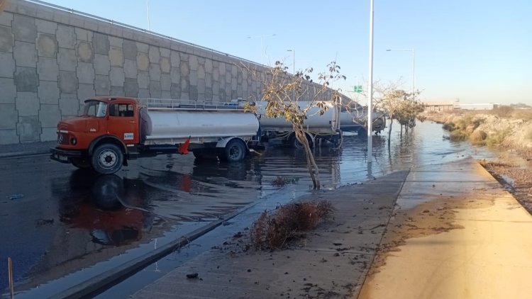 Anegamientos: Chimbas realiza tareas de desobstrucción de cunetas