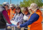 La intendenta Rodríguez recorrió las obras de la nueva plaza del Loteo Santa Isabel en Chimbas