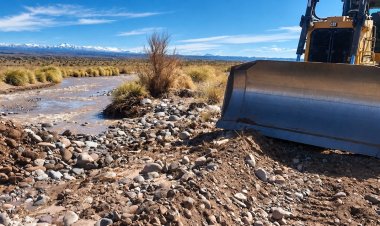 Avanzan las obras de defensa en Calingasta
