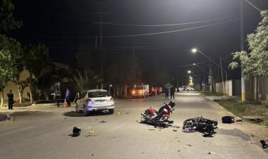 Brutal choque en Rawson dejó a tres motociclistas gravemente heridos
