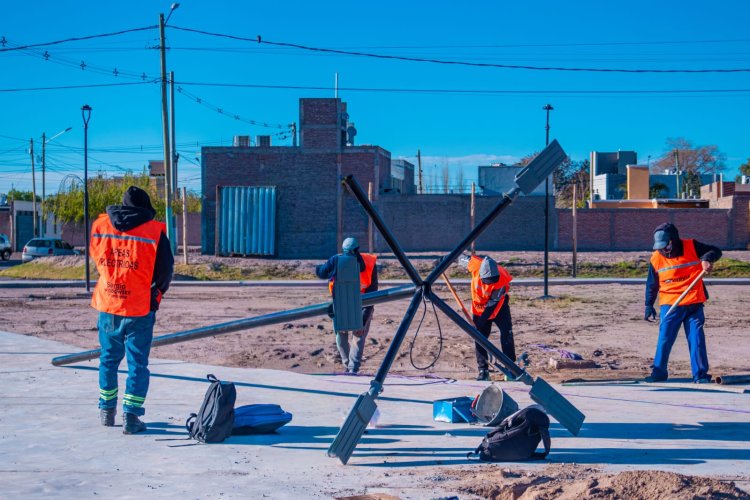 Altos de Rivadavia tendrá una nueva plaza: la obra ya superó el 50% de avance